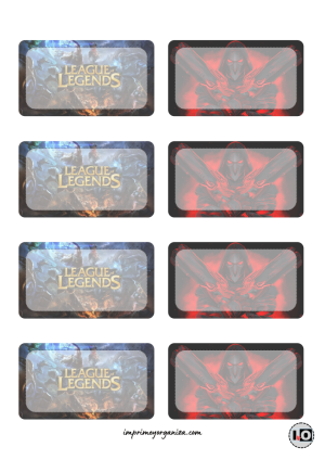 Etiquetas Escolares League Of Legends